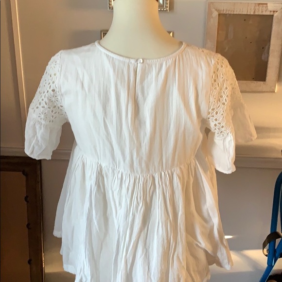 Target Eyelet Flounce Ruffle Blouse XS/S - Picture 4 of 7